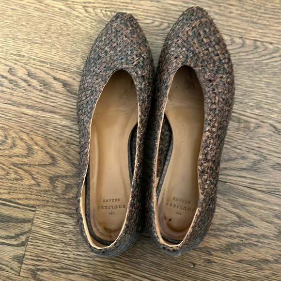 Sezane Eva Ballerinas - Brown Python Weave Sz 40 - Picture 3 of 7